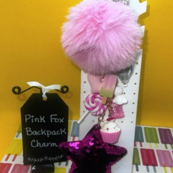 NWOT - Pink Fox Backpack Charm - Picture 7 of 11
